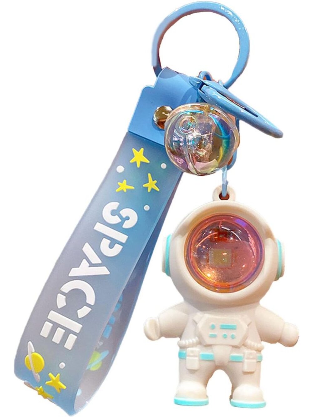 Cute Astronaut Keychains with Sunset Light, Space Keychains Pendant Gift